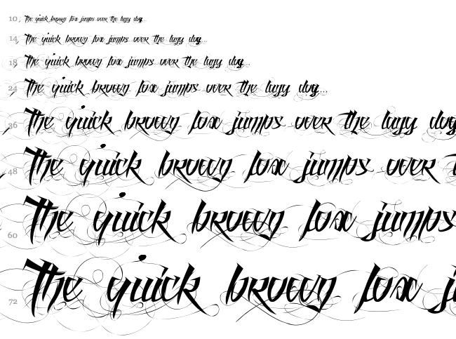 Angel of Blood font waterfall